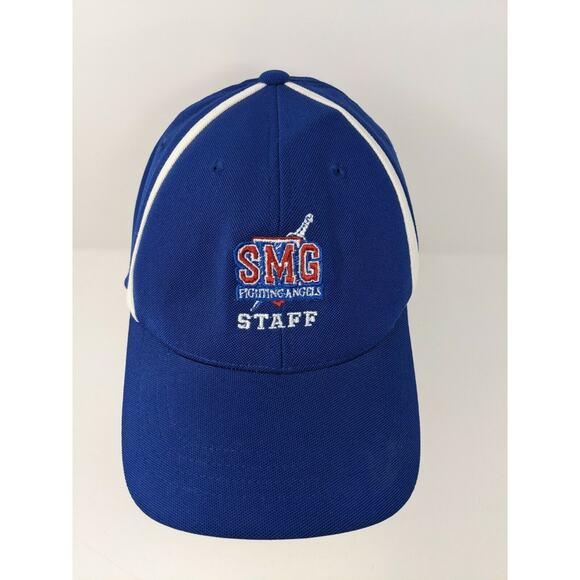 SMG Fighting Angels Staff Hat Flexfit Moisture Management Size L-XL Augusta Blue - Picture 2 of 9